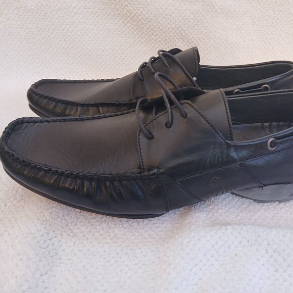 Mens all leather lace up loafers. New and unworn. - Picture 3 of 7